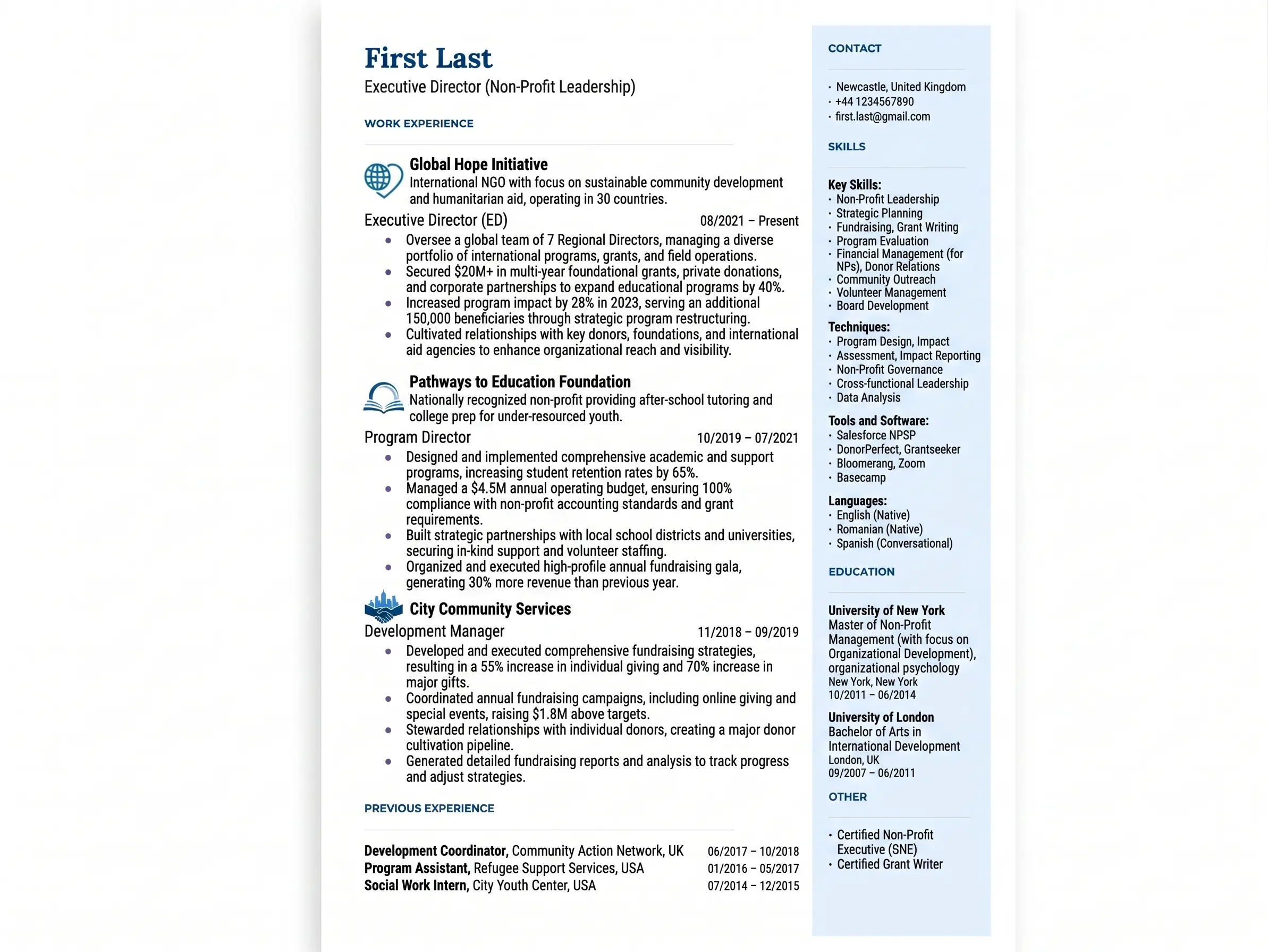 Nonprofit resume keywords and skills checklist for 2026